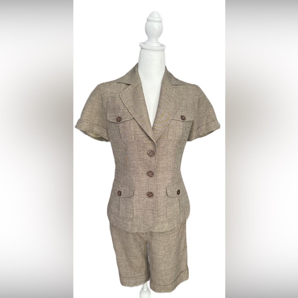 White House Black Market Linen Blend Suit